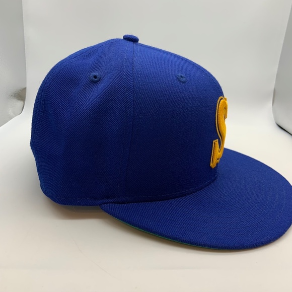 Vintage Seattle Mariners Hat New Era Cooperstown Collection 100% Wool Size 7 1/8 - Picture 4 of 11